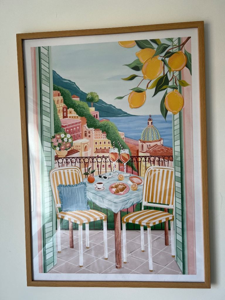 Positano A1 print with frame 