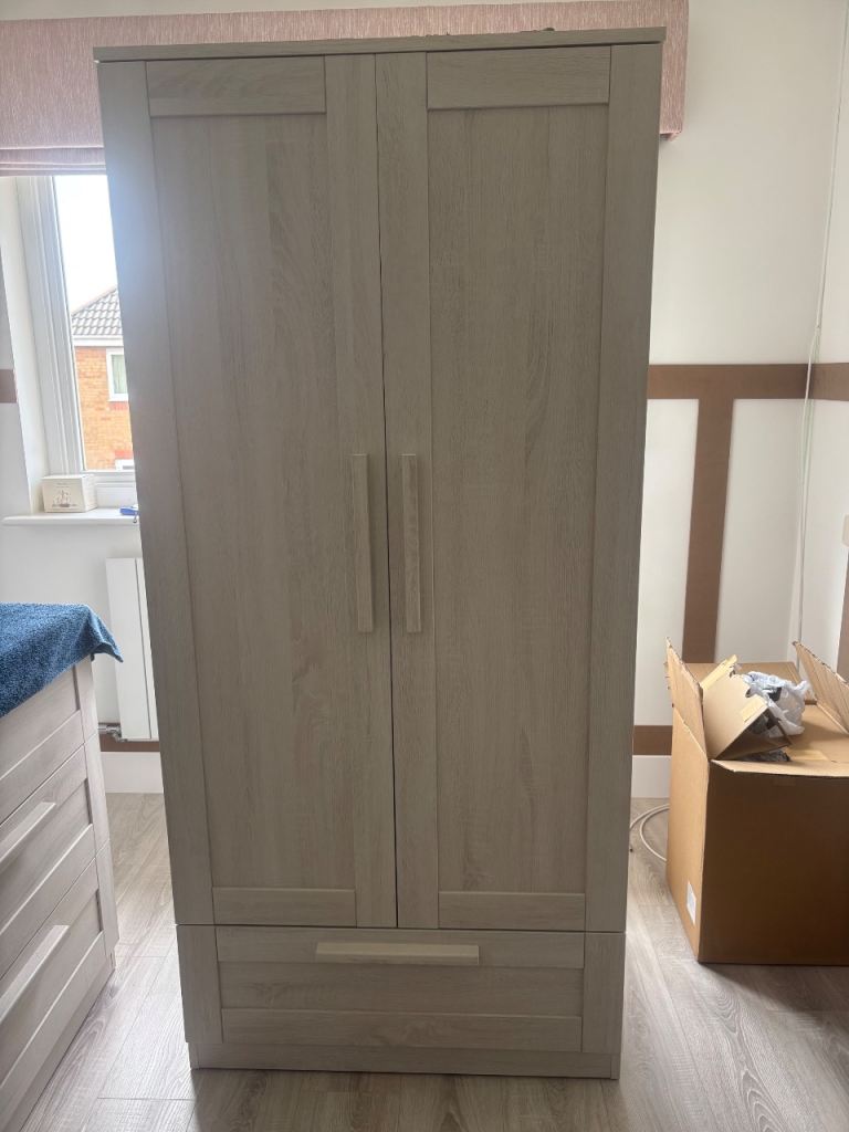 Mamas & Papas Atlas Wardrobe - Light Oak Finish
