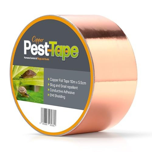 4x Copper Foil Tape Slug & Snail Repellent 10M x 55mm, Pet Safe, Conductive Adhesive, EMI Shelding