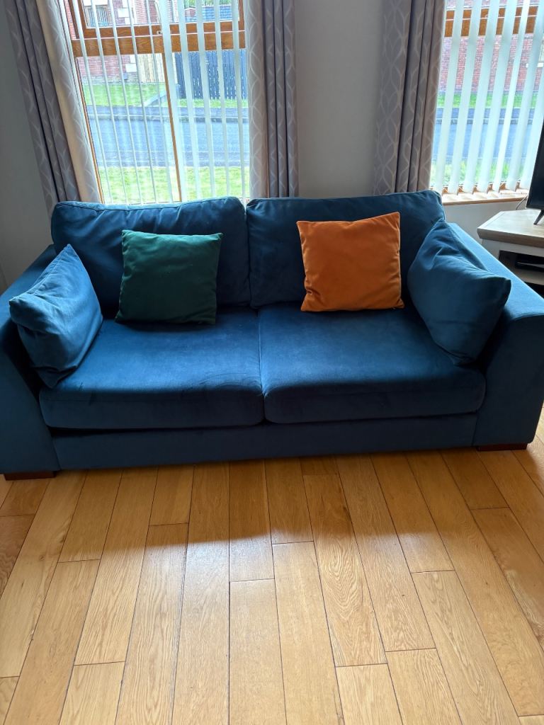 Dfs Plush corner sofa and 2 seater