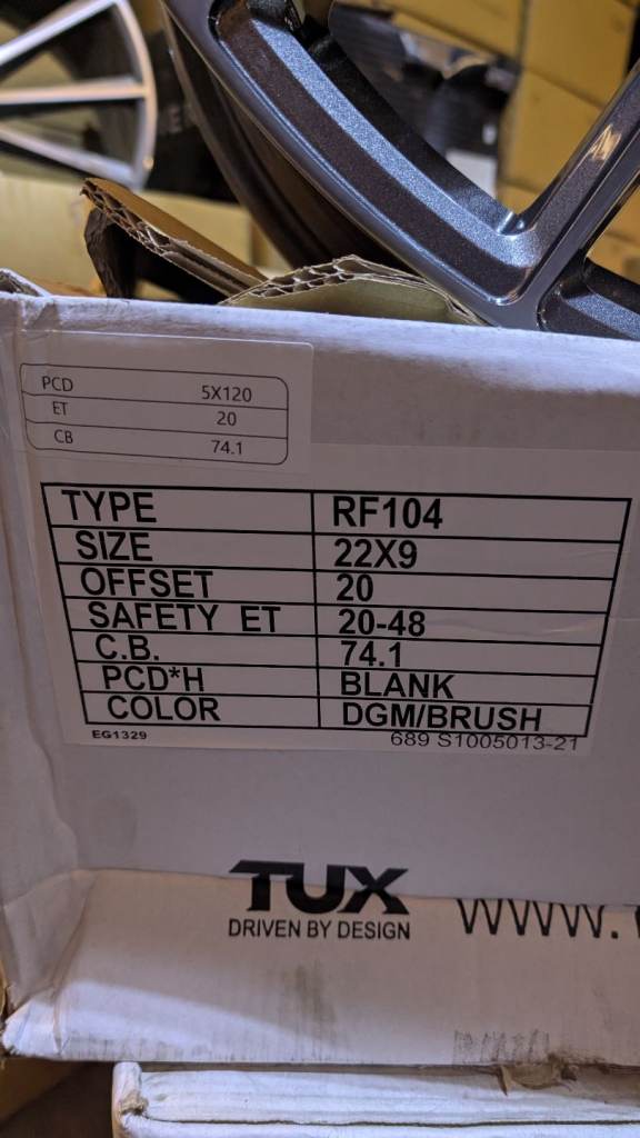 4X22  22x9 5x120 RIVIERA RF104 BRAND NEW BMW 