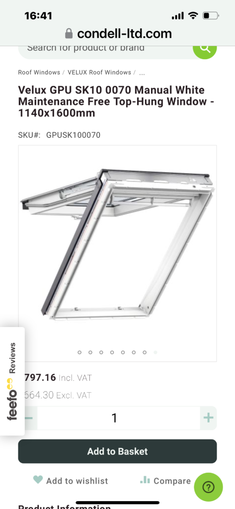 Cheap ! velux roof windows with fitting included 