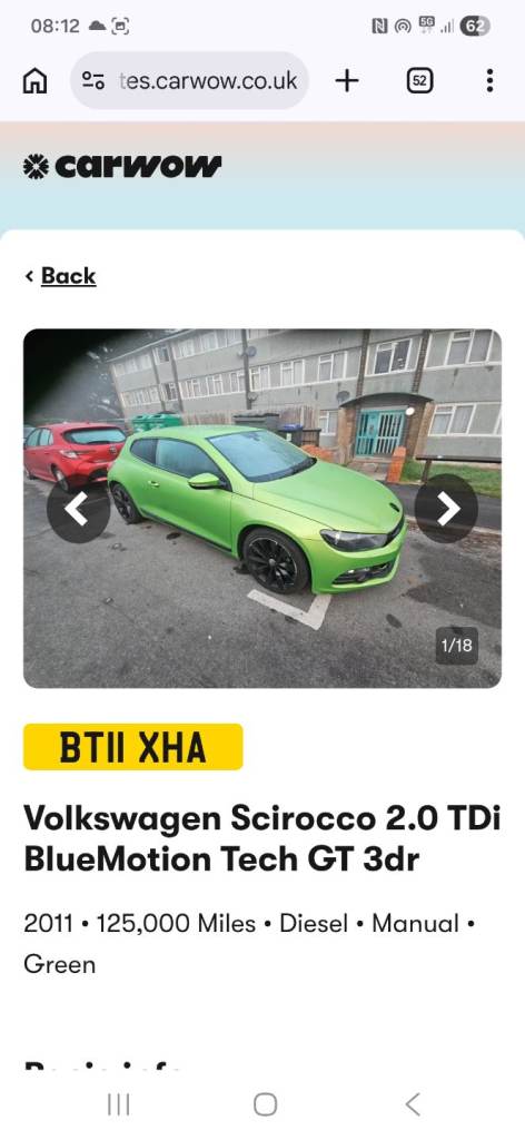 Volkswagen, SCIROCCO, Coupe, 2011, Manual, 1968 (cc), 2 doors