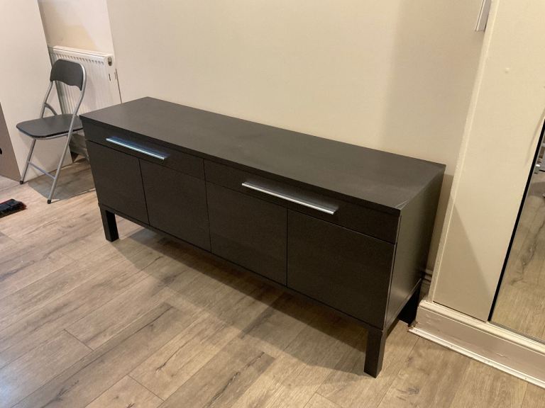 Dark Brown Sideboard with Drawers and Cupboards – Good Condition