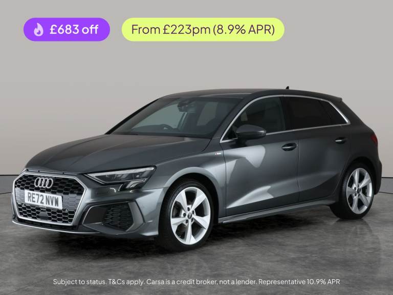 2022 Audi A3 1.0 TFSI 30 S line Sportback 5dr Petrol Manual Euro 6 (s/s) (110 ps) - CRUI Hatchbac...