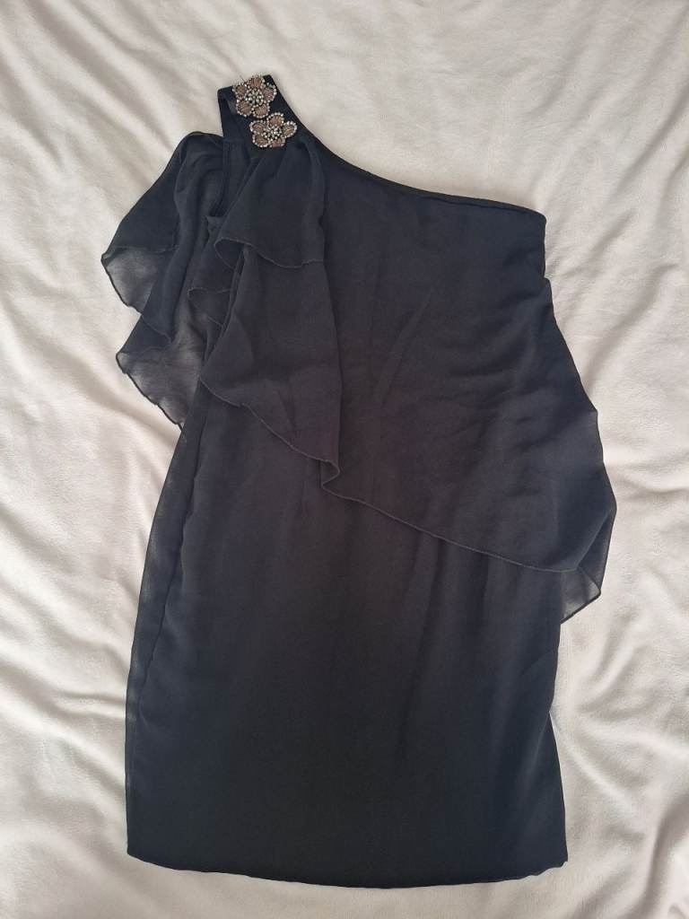 Black One Shoulder Dress New Look Size 8