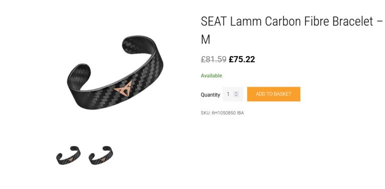 Cupra Carbon Fiber Bracelet & Collectors Box RRP £80+