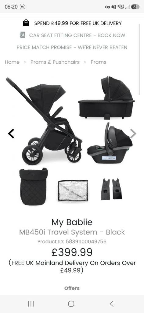 My babiie pram set