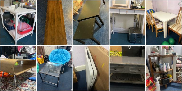 Sale-furniture, new cloths, kitchen items, plants