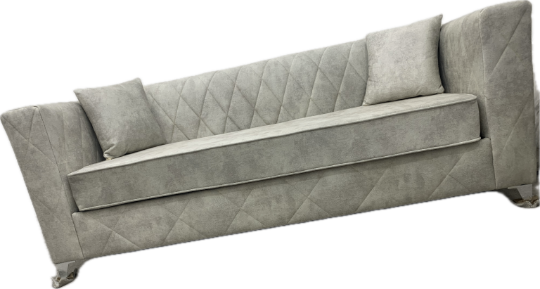 New Light Grey Sofa Plush Velvet 