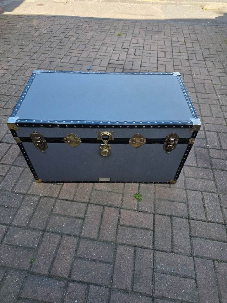 Storage Trunk Chest – Grey, Made in England