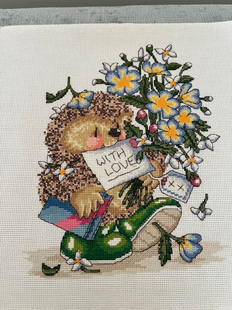 Hand Stitched - Country Companions ’From the Heart' Cross Stitch Picture unframed – Perfect Gift
