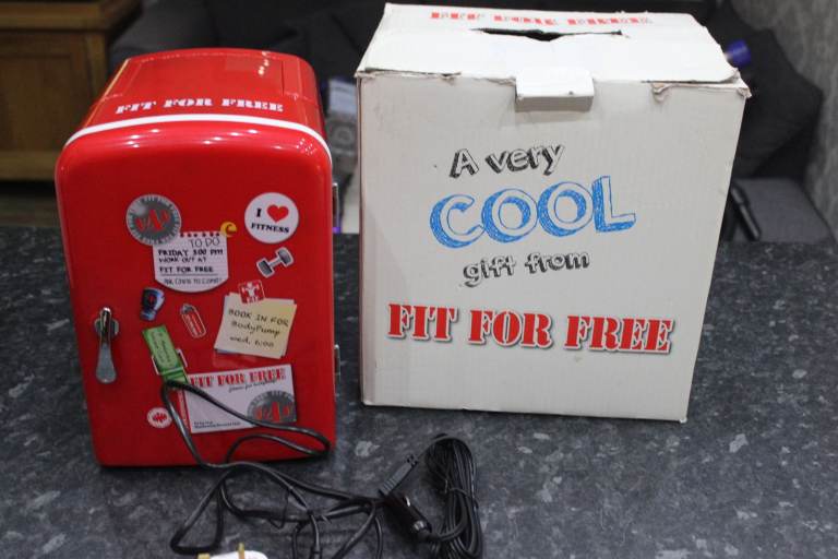 Fit For Free Mini Fridge Boxed Looks Unused Includes Car & Mains Leads