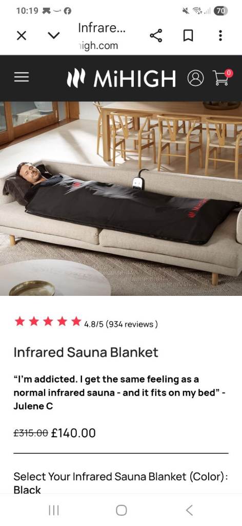 Infrared sauna blanket with experience pack