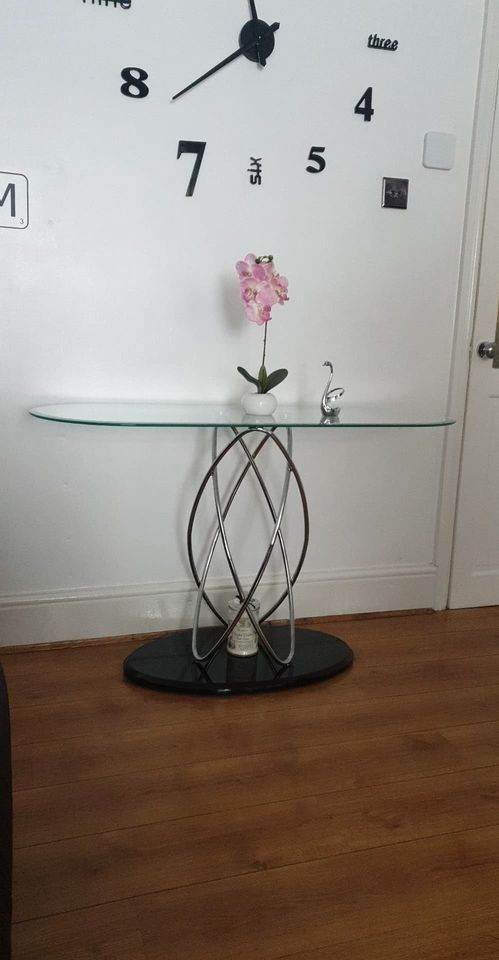 Marseille Clear Glass Console Table