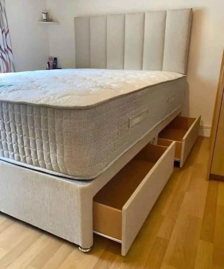 💖 Sweet Home Style Small Double Divan Bed 🛌 Headboard Optional | Cash on Delivery | 18% Off **