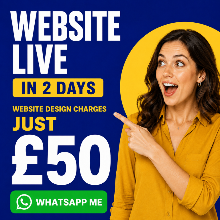 💕 From £50 | Smart Website Design | Live in 2 Days | Web Designer Developer
