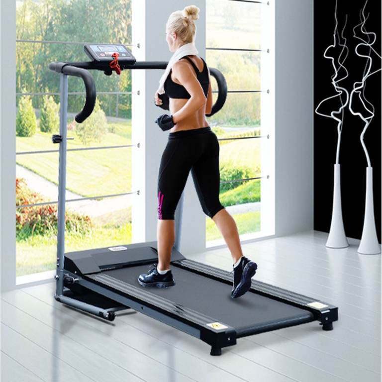 Black Folding Electric Treadmill for Home Use
