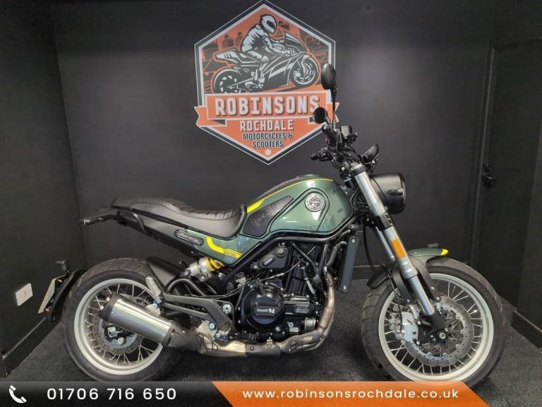 2025 Benelli Leoncino 500 Trail In Green with 783 miles.