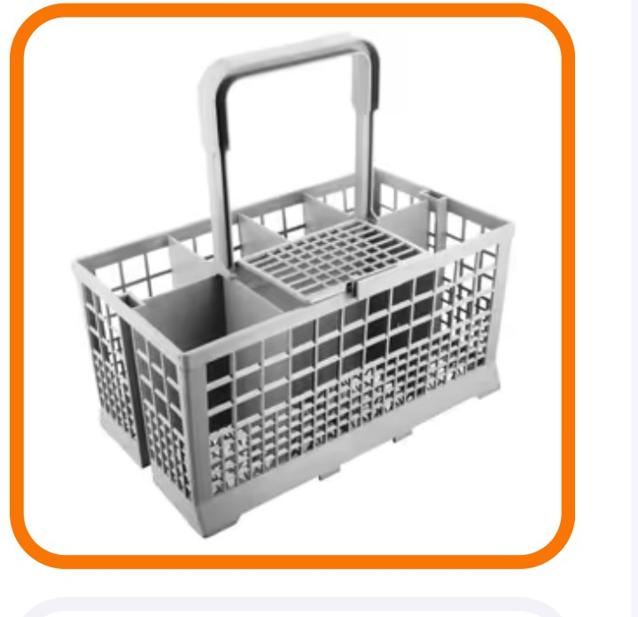 2x plastic basket Multi uses dishwasher cutl5