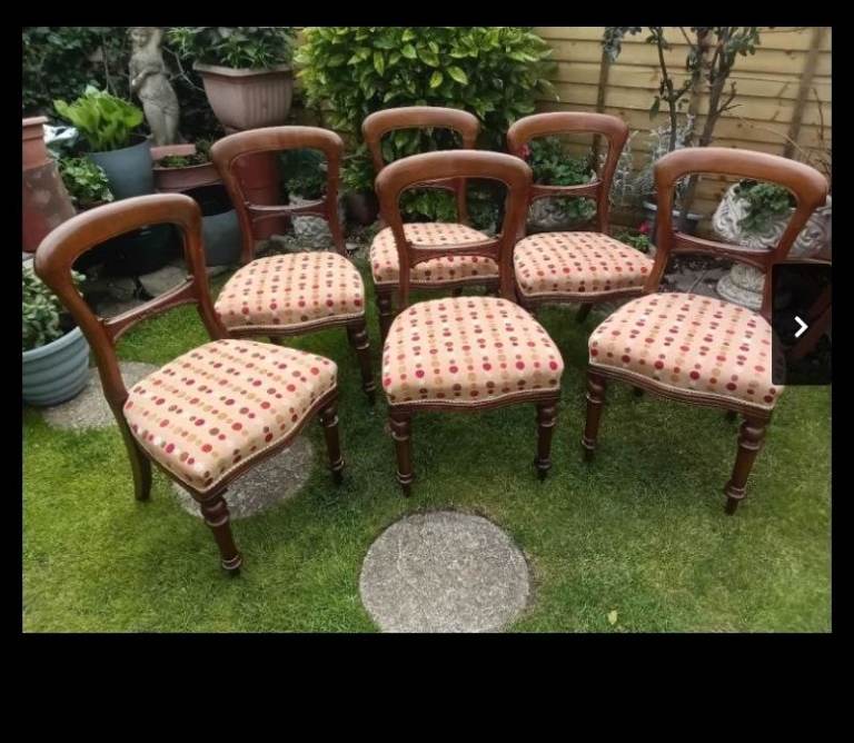 Set of 6 Victorian Mahogany Dining Chairs by BLYTH & SONS, LONDON. RECENTLY REUPHOLSTERED £500 !!