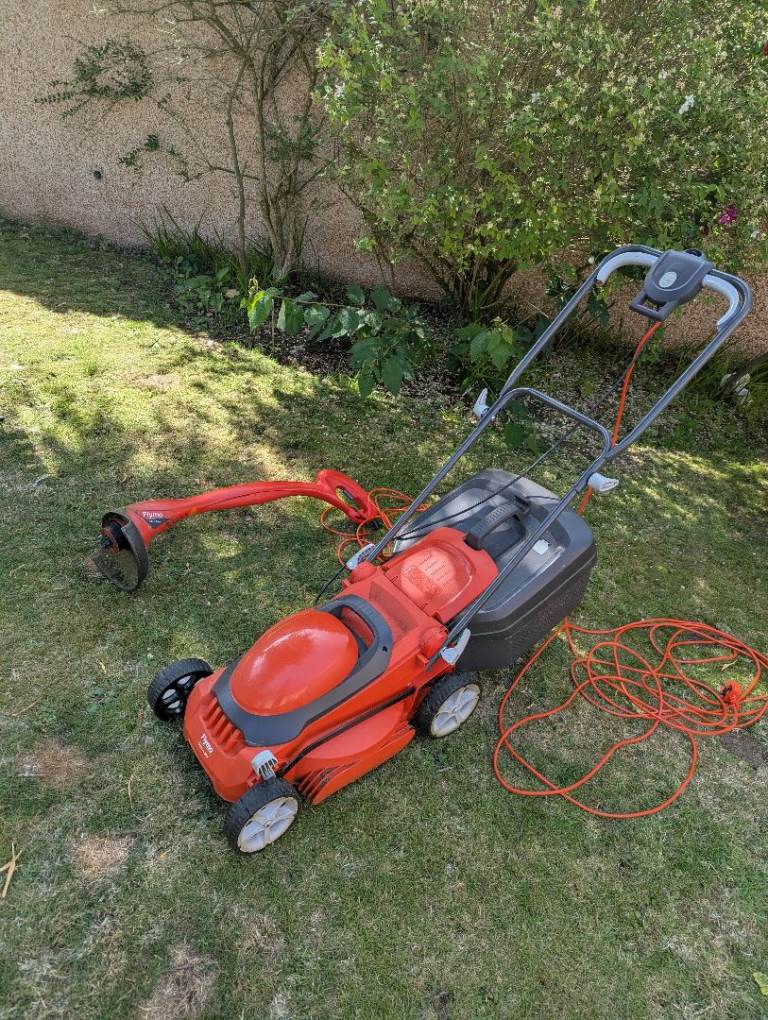 Flymo Electric Lawnmower and Grass Trimmer Set – Good Condition