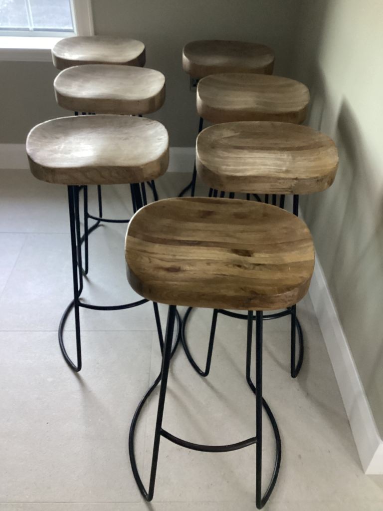 Solid oak bar stool