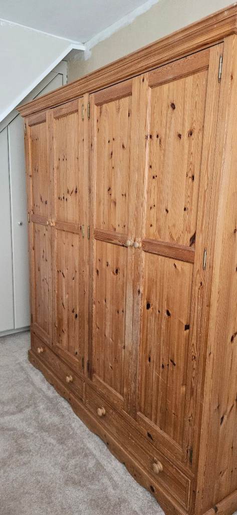 Large pine wardrobe