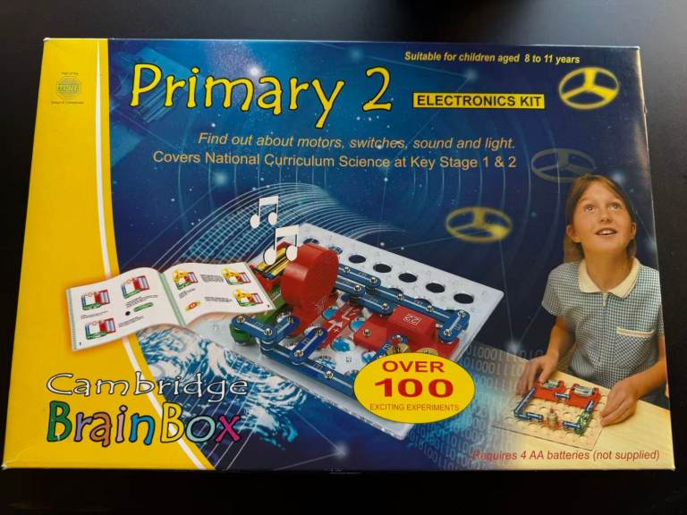 Cambridge Brainbox Primary 2 Electronics Kit Toy Motors Switches Sound