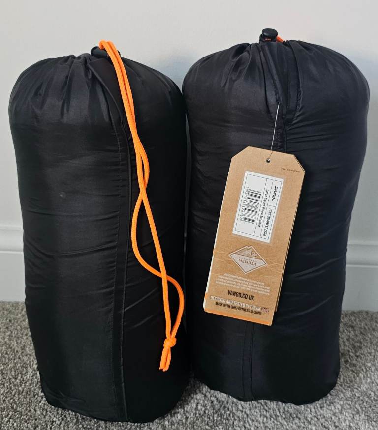 Vango Grey Excalibur Compact Pillows x 2 - Travel Camping Festivals Motorhome 