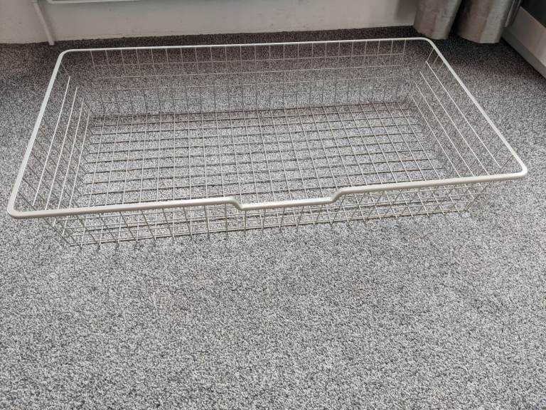 IKEA PAX Wardrobe Metal Drawer Basket Shelf Storage Box KOMPLEMENT Large X2