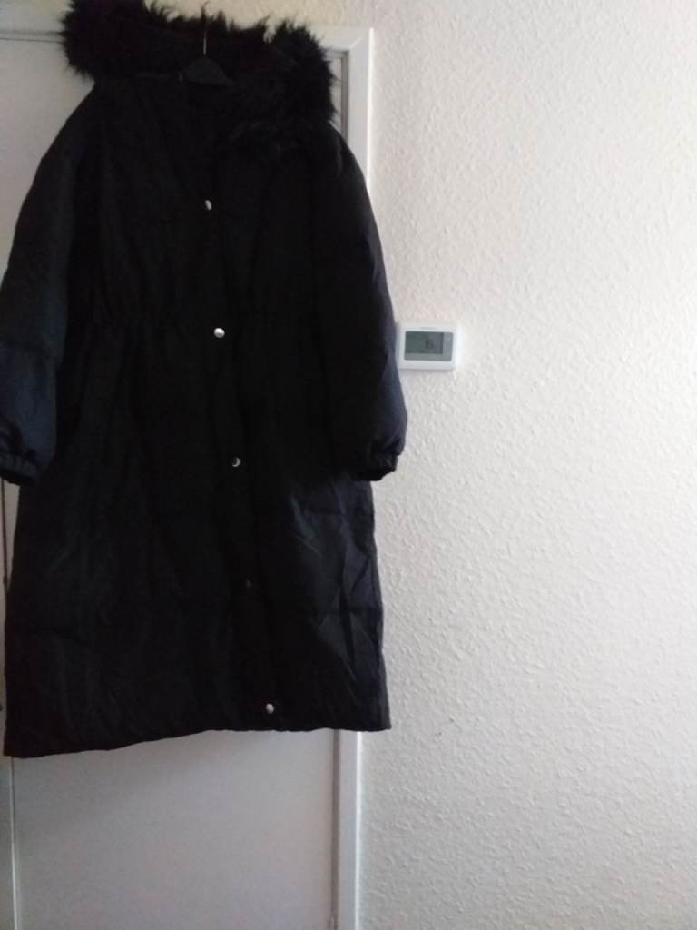 Long coat drawstring waist
