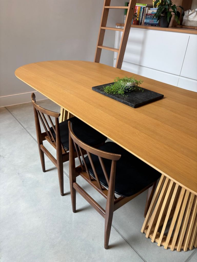 4 x Mid Century Modern Teak Dinning Chairs Elliots of Newbury Wooden Mid-Century Set