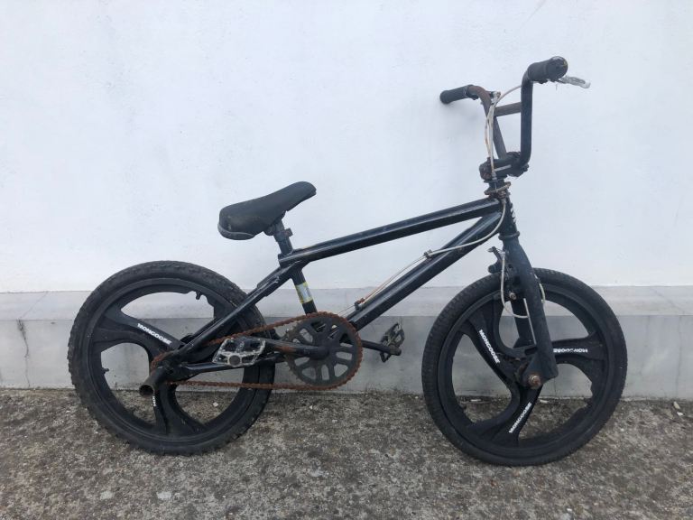 Read description Vtg mongoose fixie fixed wheel bmx w mag wheels trick