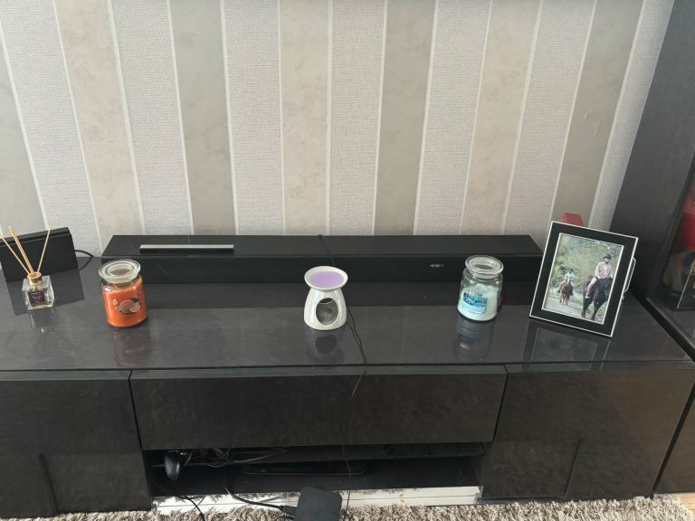 Coffee table, glass side cupboard and tv stand/sideboard