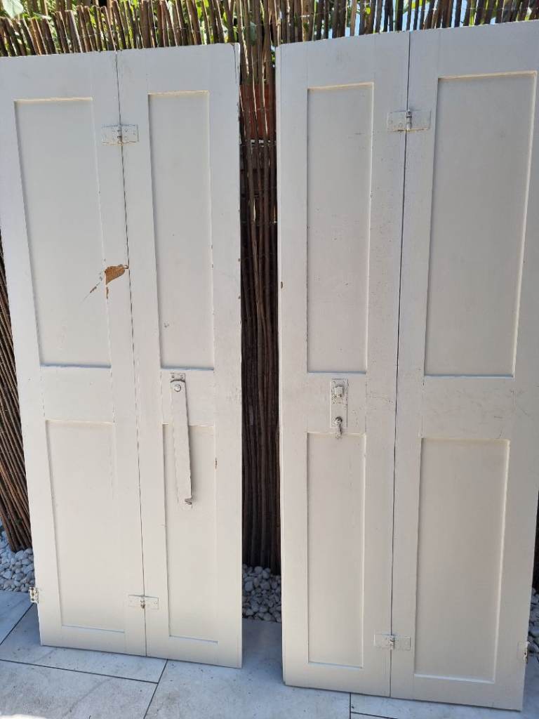 Original Victorian internal folding window shutters.