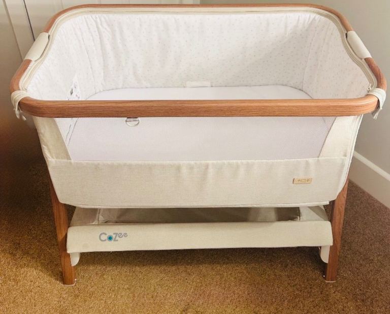 Tutti Bambini CoZee Next To Me Crib - Walnut & Ecru
