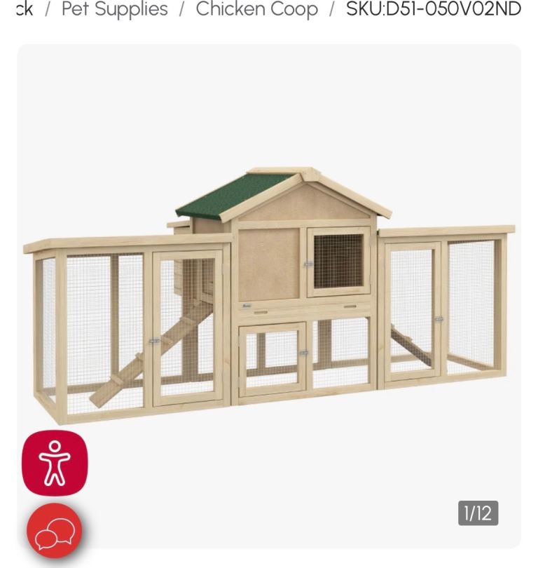 New hen/pet hutch and run area