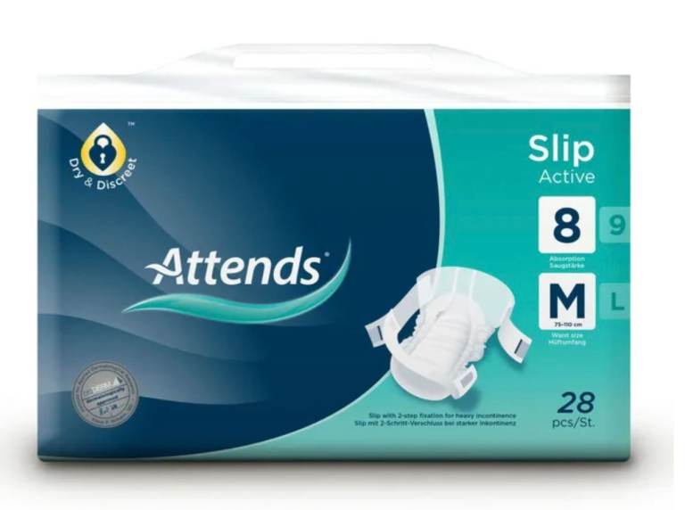 ATTENDS SLIP ACTIVE MEDIUM PADS 224