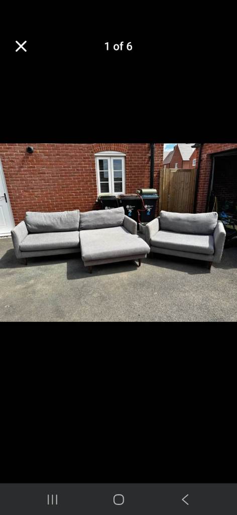 Sofology bakerloo L shape and large love seat chair (Can Deliver)