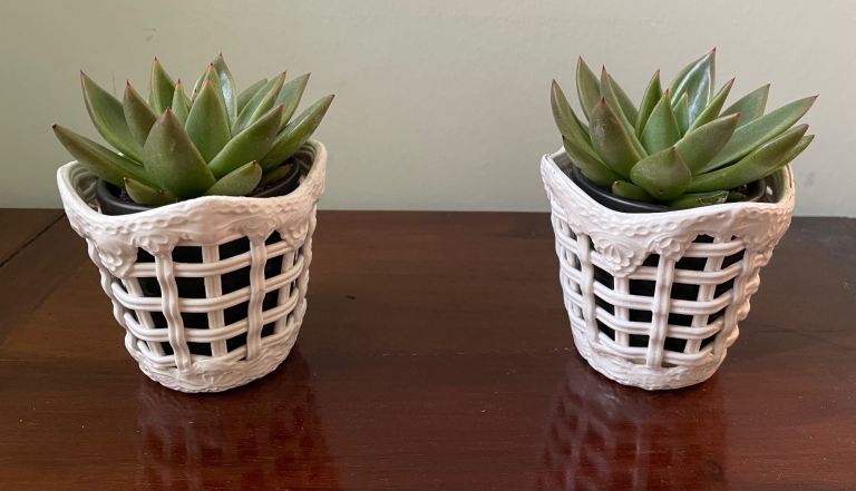 Small pair of plant pots