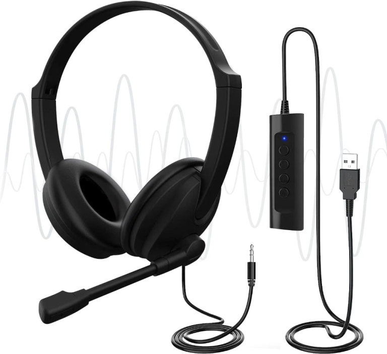 USB Headset with Microphone for Business/ Gaming