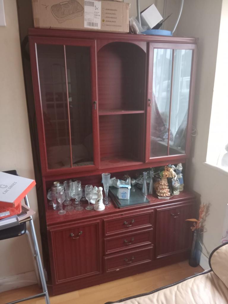 Brown wooden cabinet for sale