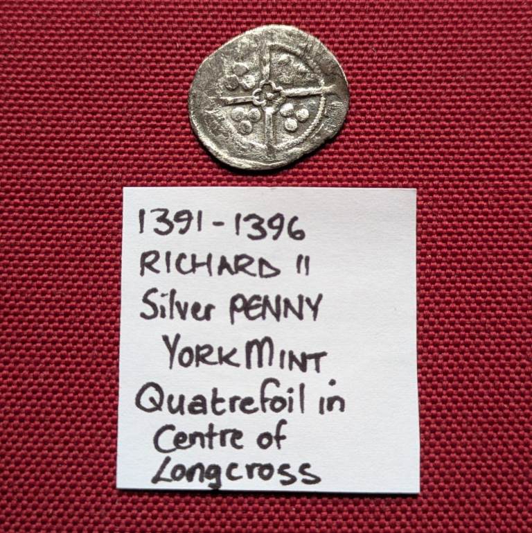 ♥NEW♥ RARE Hammered silver 1391-1396 Richard II YORK MINT medieval English penny coin
