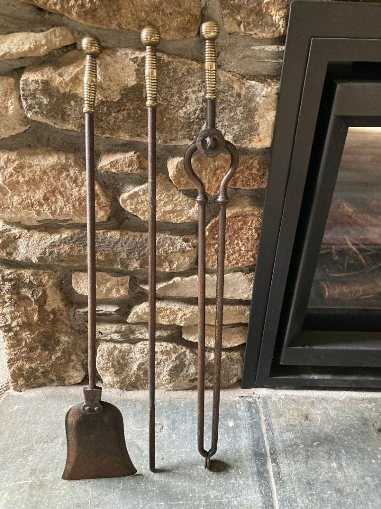 Antique Georgian (1714-1837) Rural Fireside Companion Set/Fire Irons