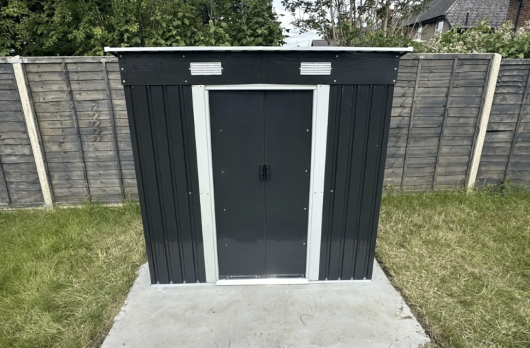 Compact 6x4ft Lockable Metal Garden Shed – Perfect Bike & Tool Storage