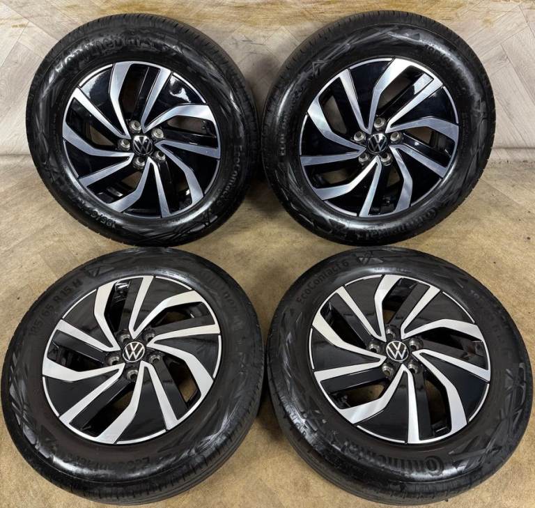 15'' GENUINE VW POLO NEW MODEL MK6 ESSEX ALLOY WHEELS ALLOYS TYRES 5X100 2G0601025AS