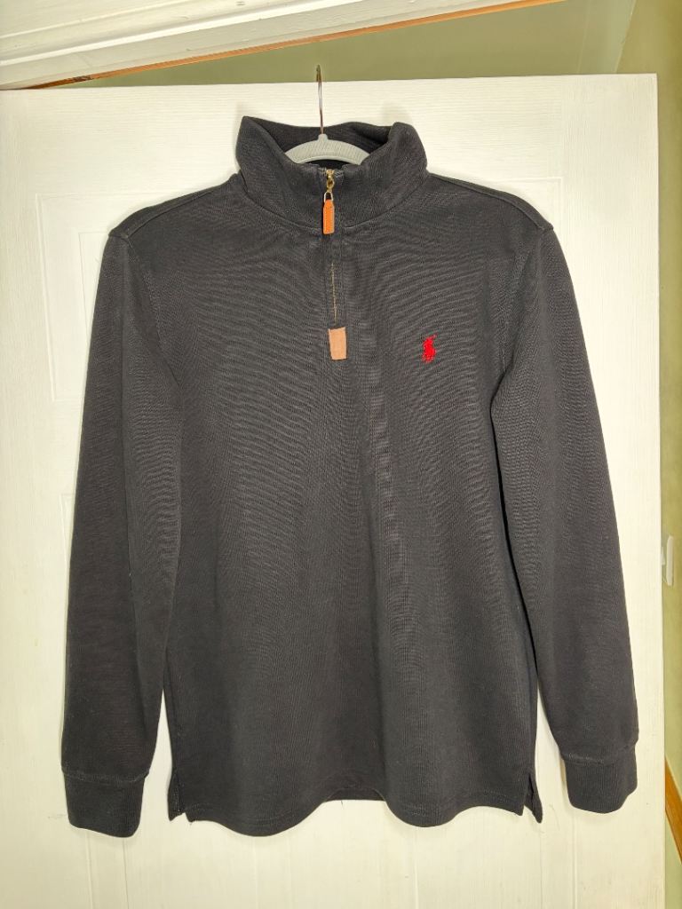 Polo Ralph Lauren Quarter-Zip Black/Red Pony Size M