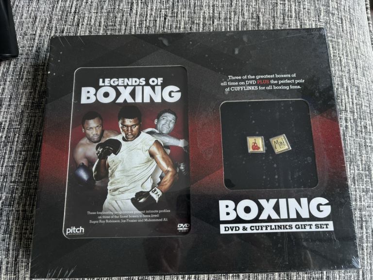 Legends of Boxing DVD And Cufflinks Gift Set.  New