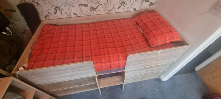 NEXT – Compton single cabin bed (Oak effect)